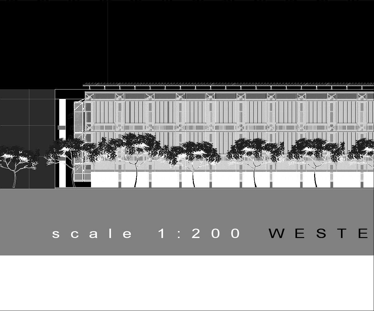BP Green Headquarters — western boulevard elevation, detail